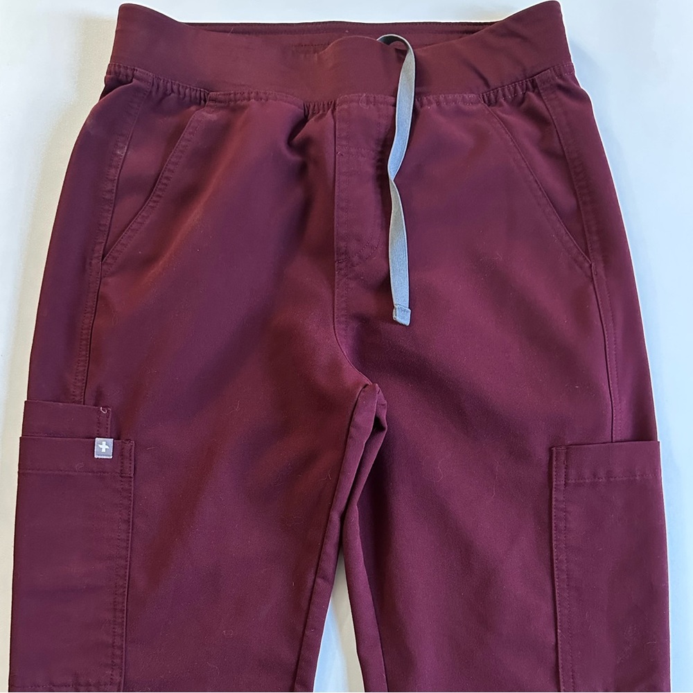 Figs Axim Burgundy Scub Pants